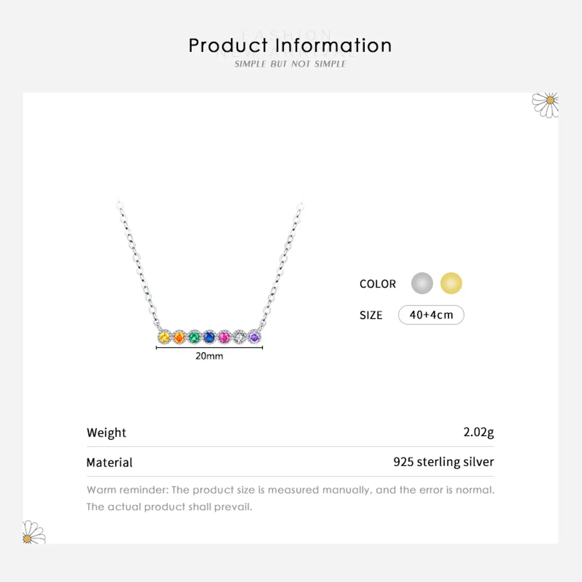 Simple Style Round Sterling Silver Plating Inlay Zircon 14k Gold Plated Rhodium Plated Necklace