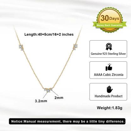 Simple Style Round Sterling Silver Plating Inlay Zircon 14k Gold Plated Silver Plated Necklace