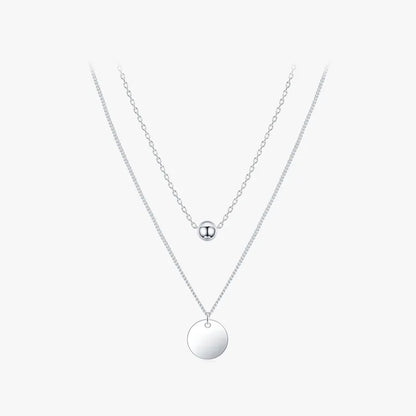 Simple Style Round Sterling Silver Plating Silver Plated Necklace