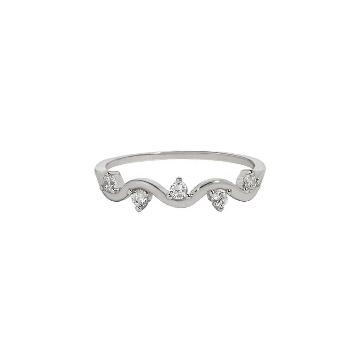 Simple Style Round Sterling Silver Rings In Bulk