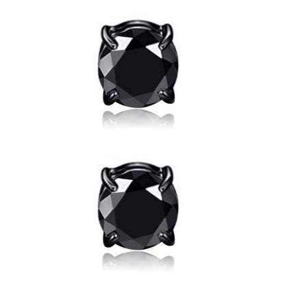 Simple Style Round Titanium Steel Inlay Zircon Ear Clips 1 Piece