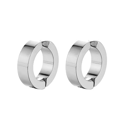 Simple Style Round Titanium Steel Plating Ear Clips 1 Piece