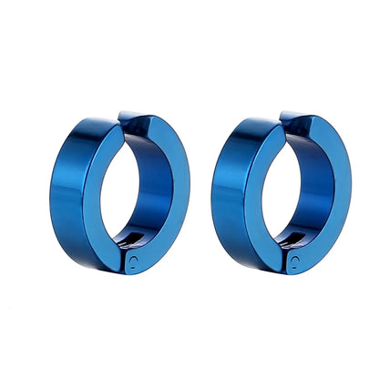 Simple Style Round Titanium Steel Plating Ear Clips 1 Piece