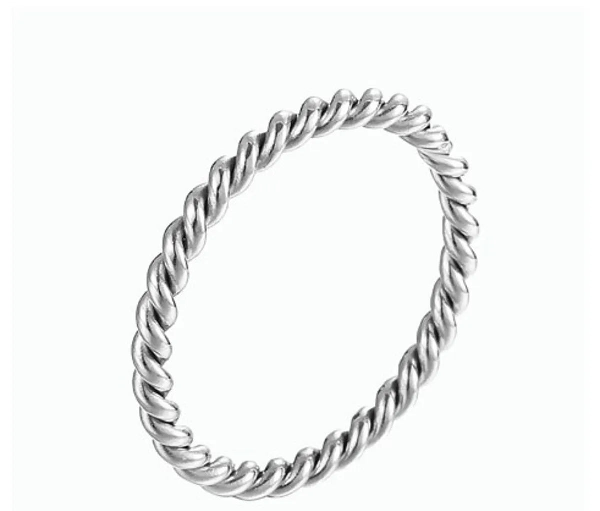 Simple Style Round Waves Titanium Steel Plating Rings