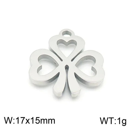 1 Piece Stainless Steel 18K Gold Plated Shamrock