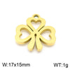 1 Piece Stainless Steel 18K Gold Plated Shamrock