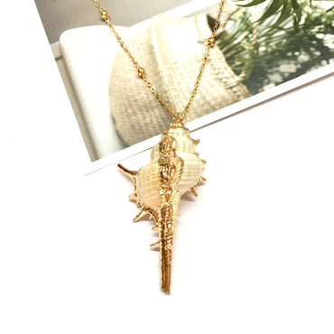 Simple Style Shell Alloy Plating Women's Pendant Necklace