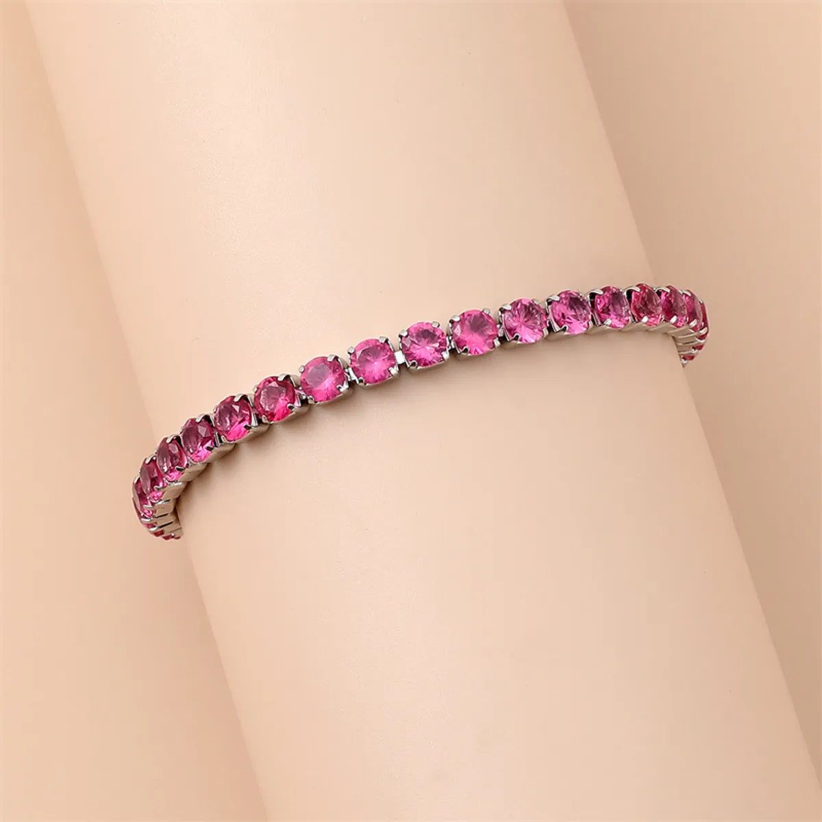 Simple Style Shiny Geometric 304 Stainless Steel Rhinestones Bracelets In Bulk