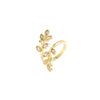 Simple Style Shiny Grain Copper Gold Plated Zircon Open Ring In Bulk