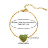 Simple Style Shiny Heart Shape 304 Stainless Steel 18K Gold Plated Rhinestones Bracelets In Bulk