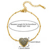 Simple Style Shiny Heart Shape 304 Stainless Steel 18K Gold Plated Rhinestones Bracelets In Bulk