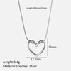 304 Stainless Steel Simple Style Shiny Polishing Plating Heart Shape Pendant Necklace