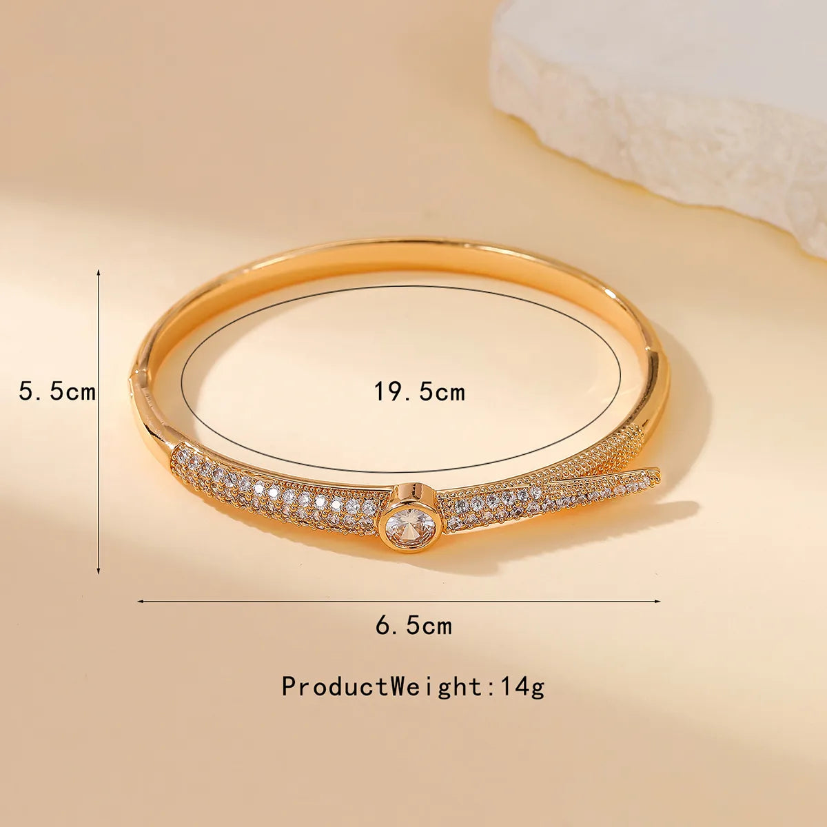 Simple Style Shiny Round Rhinestones Alloy Wholesale Bangle