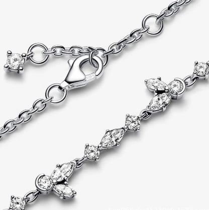 Simple Style Shiny Round Water Droplets Sterling Silver Zircon Bracelets In Bulk