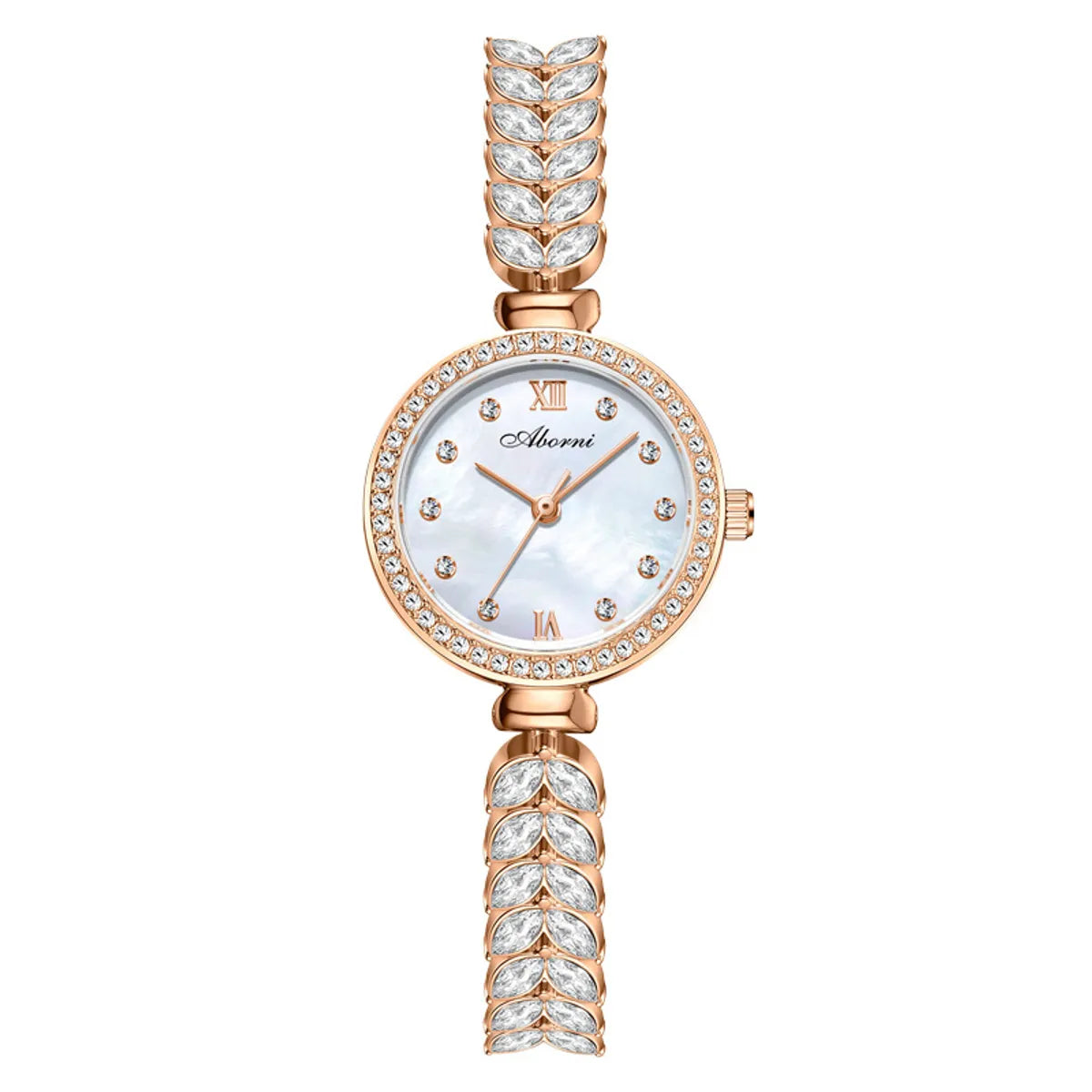 Simple Style Shiny Solid Color Jewelry Buckle Quartz Women'S Watches