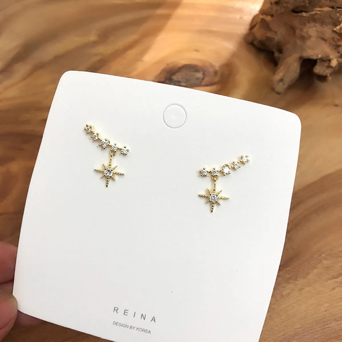 Simple Style Shiny Star Metal Plating Inlay Zircon Women'S Drop Earrings