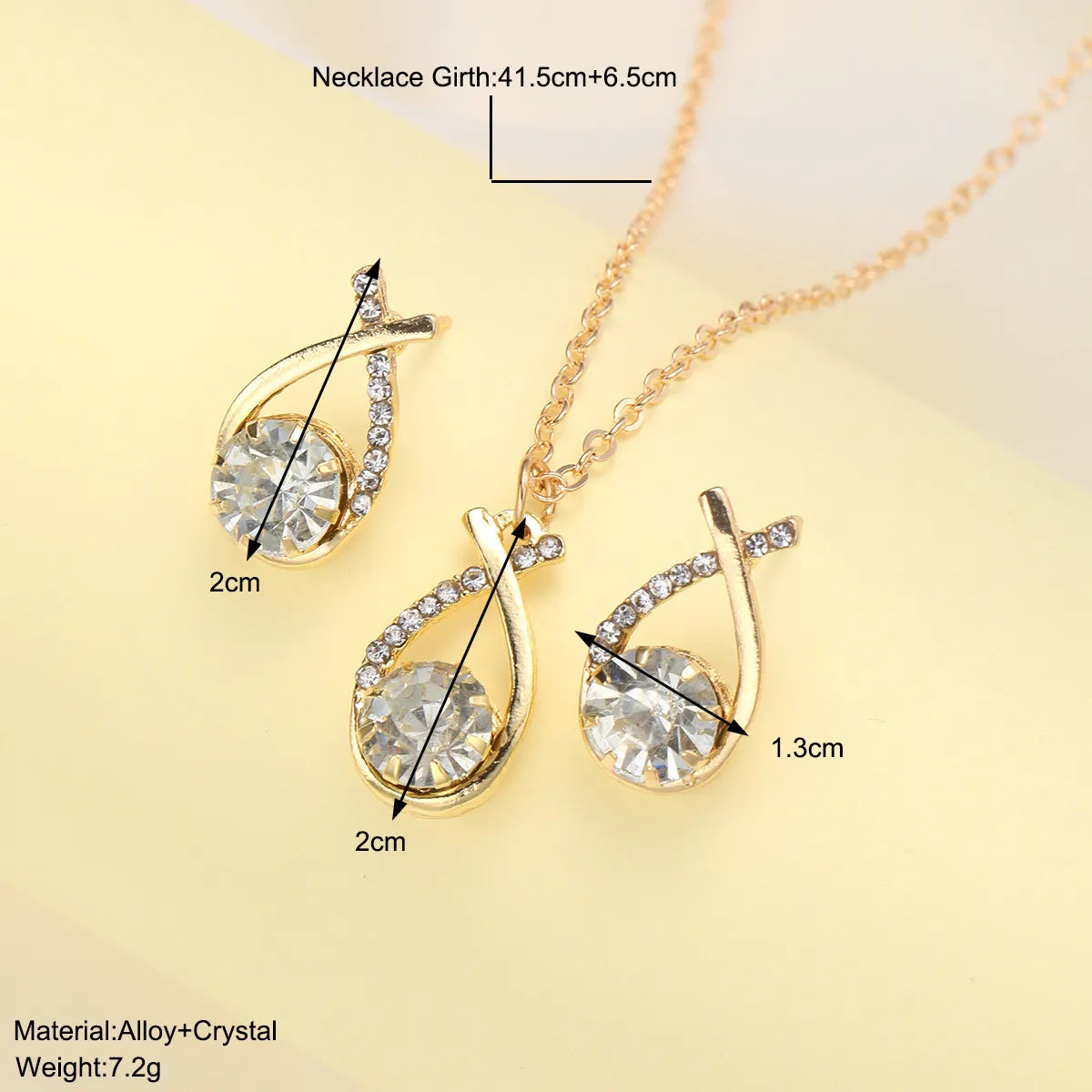 Simple Style Shiny Water Droplets Alloy Inlay Rhinestones Women'S Jewelry Set