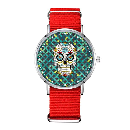 Simple Style Skull Buckle Quartz Women'S Watches