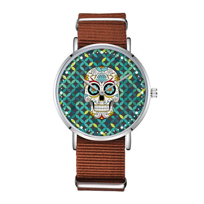 Simple Style Skull Buckle Quartz Women'S Watches