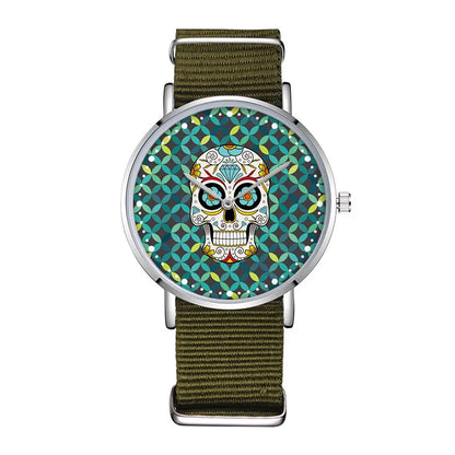 Simple Style Skull Buckle Quartz Women'S Watches