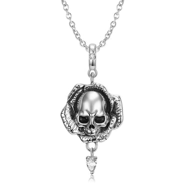 Simple Style Skull Sterling Silver Plating Pendant Necklace