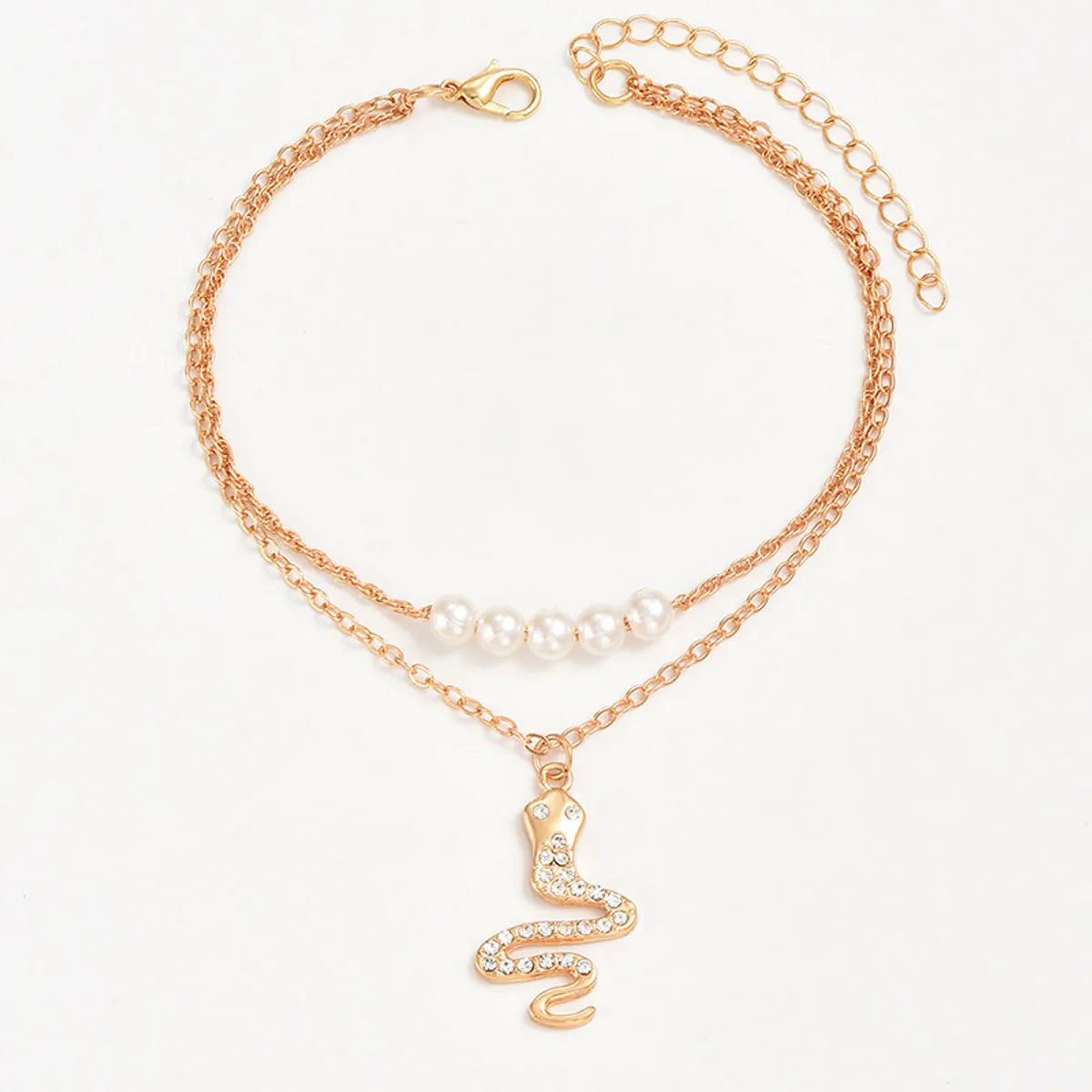 Simple Style Snake Alloy Women's Anklet