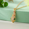 Simple Style Snake Copper Plating Inlay Zircon 18k Gold Plated Pendant Necklace