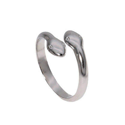 Simple Style Snake Stainless Steel Open Rings