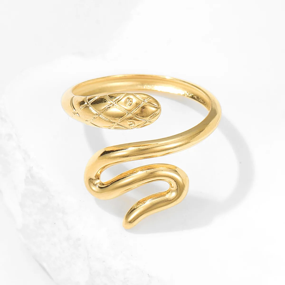 Simple Style Snake Stainless Steel Open Rings