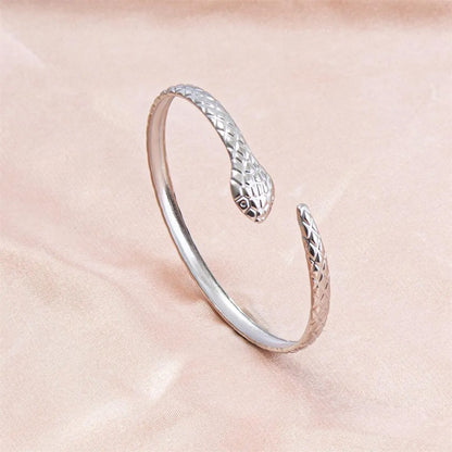 Simple Style Snake 304 Stainless Steel 18K Gold Plated Bangle In Bulk