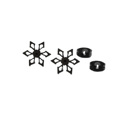 Simple Style Snowflake Stainless Steel Ear Studs Plating No Inlaid Stainless Steel Earrings