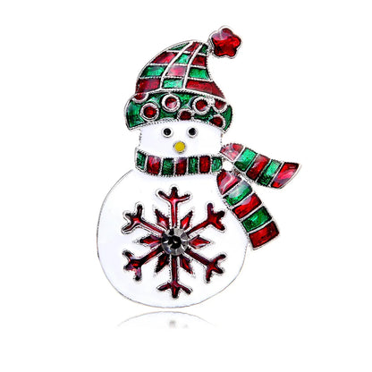 Simple Style Snowman Alloy Inlay Rhinestones Women'S Brooches