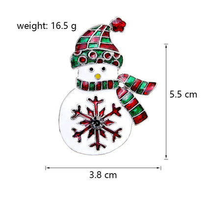 Simple Style Snowman Alloy Inlay Rhinestones Women'S Brooches