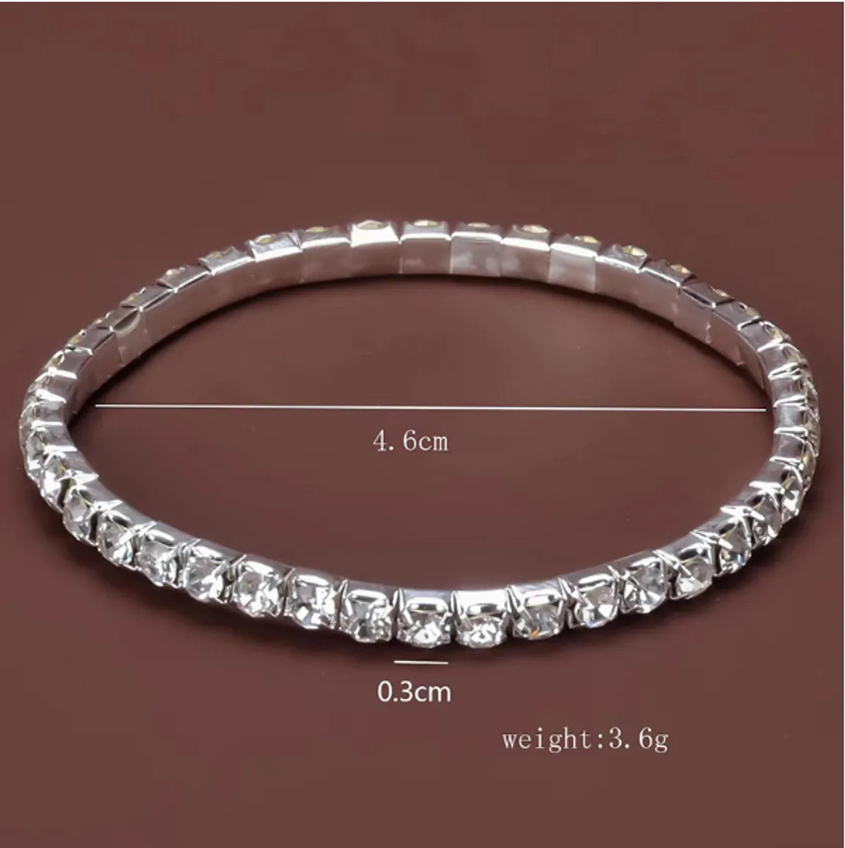 Simple Style Solid Color 302 Stainless Steel Inlay Rhinestones Women's Bracelets