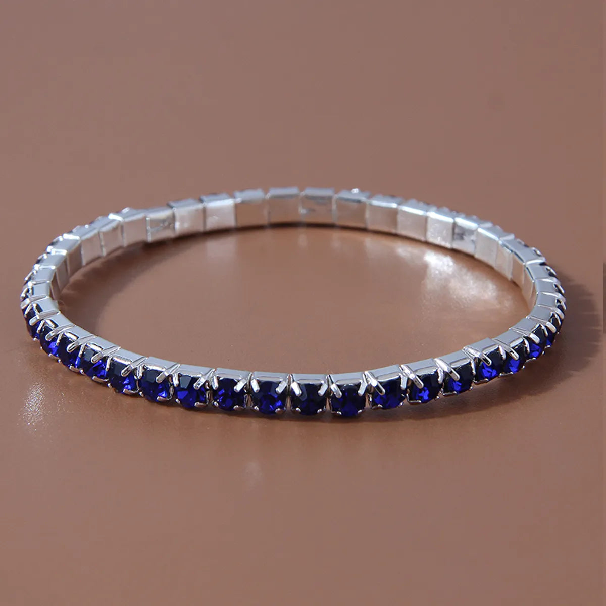 Simple Style Solid Color 302 Stainless Steel Inlay Rhinestones Women's Bracelets