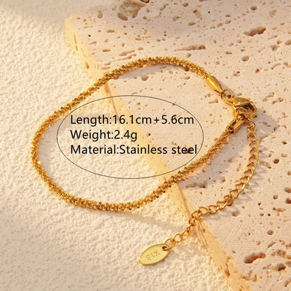 Simple Style Solid Color 304 Stainless Steel Bracelets In Bulk