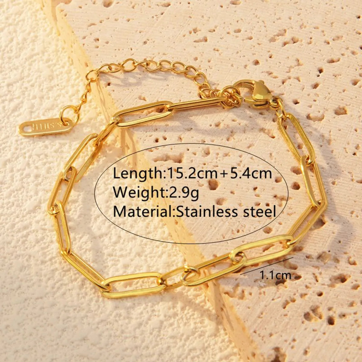 Simple Style Solid Color 304 Stainless Steel Bracelets In Bulk