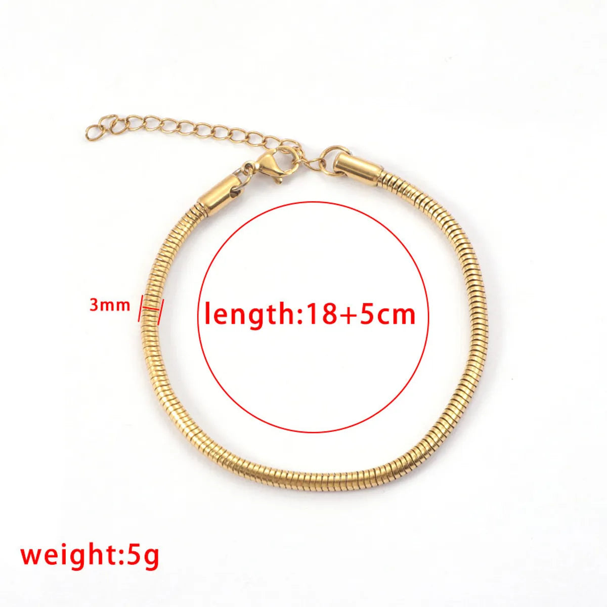 Simple Style Solid Color 304 Stainless Steel Bracelets In Bulk