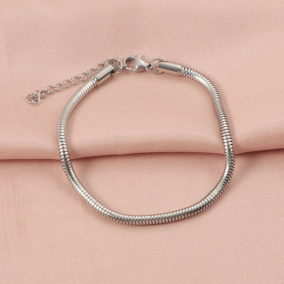 Simple Style Solid Color 304 Stainless Steel Bracelets In Bulk