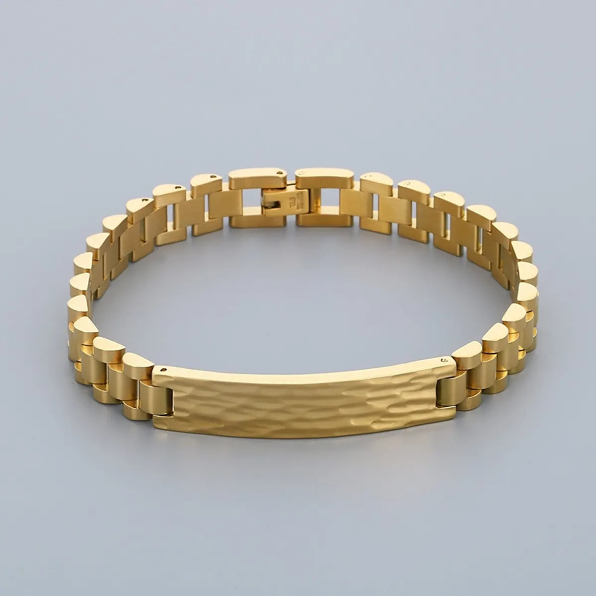 Simple Style Solid Color 304 Stainless Steel Plating 18K Gold Plated Men'S Bangle