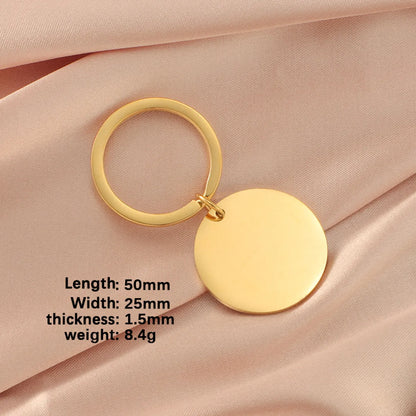 Simple Style Solid Color 304 Stainless Steel Plating None Women'S Bag Pendant Keychain