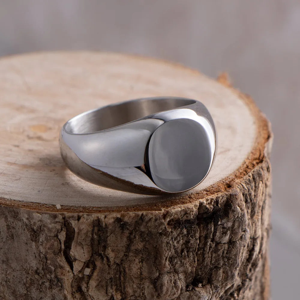 Simple Style Solid Color 304 Stainless Steel Unisex Rings