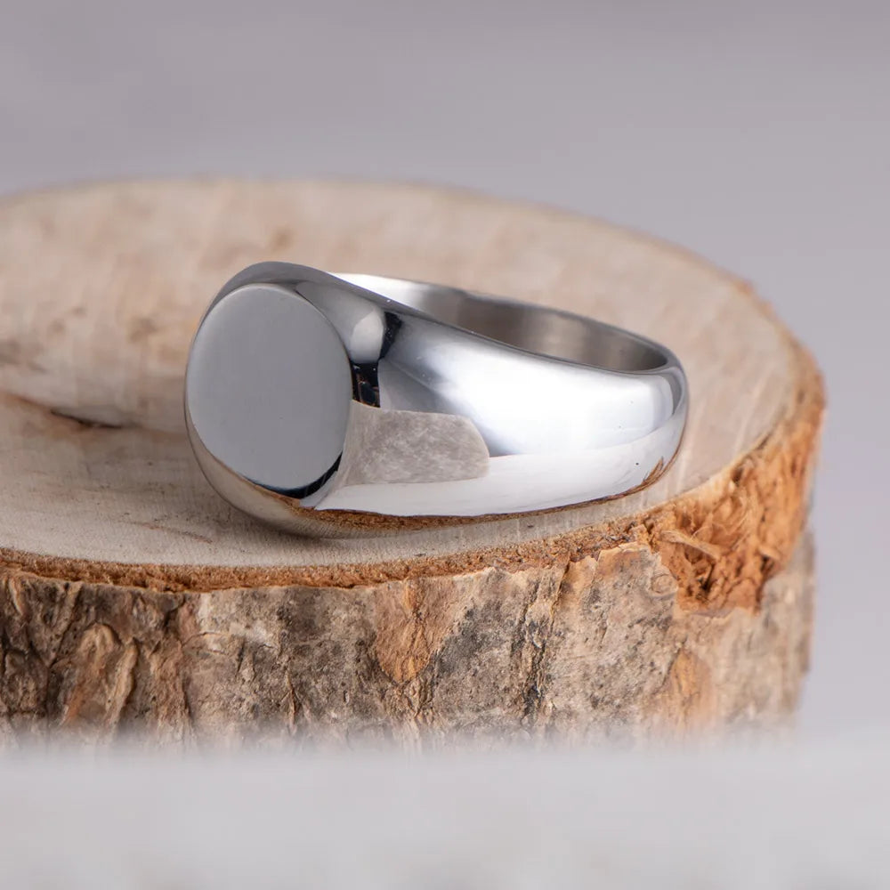 Simple Style Solid Color 304 Stainless Steel Unisex Rings