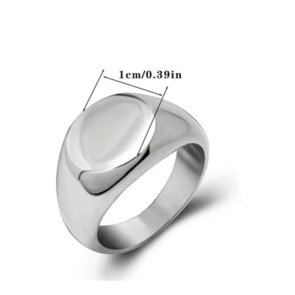 Simple Style Solid Color 304 Stainless Steel Unisex Rings