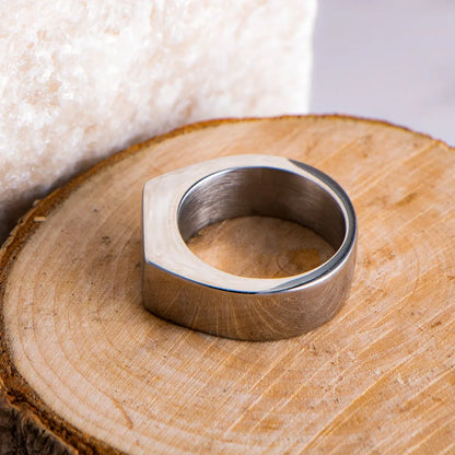 Simple Style Solid Color 304 Stainless Steel Unisex Rings