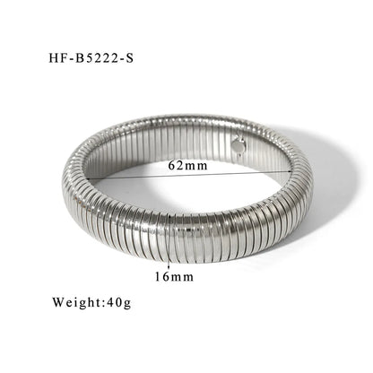 Simple Style Solid Color 304 Stainless Steel Wholesale Bangle