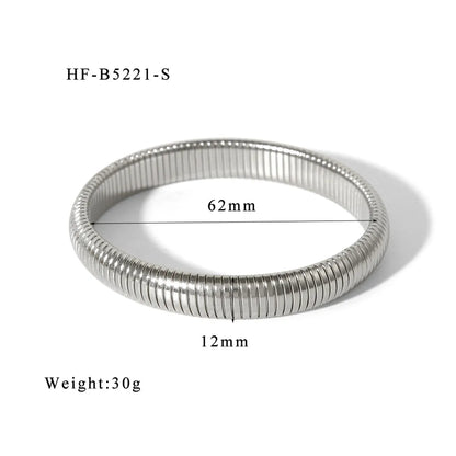 Simple Style Solid Color 304 Stainless Steel Wholesale Bangle