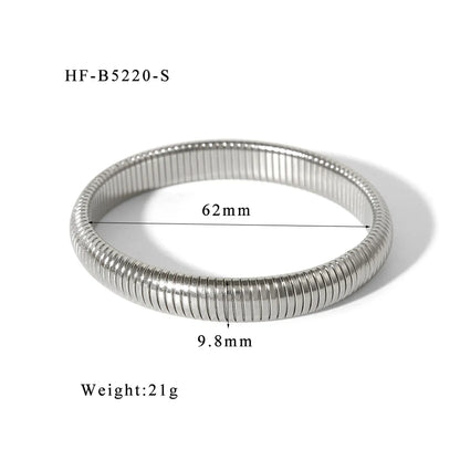 Simple Style Solid Color 304 Stainless Steel Wholesale Bangle