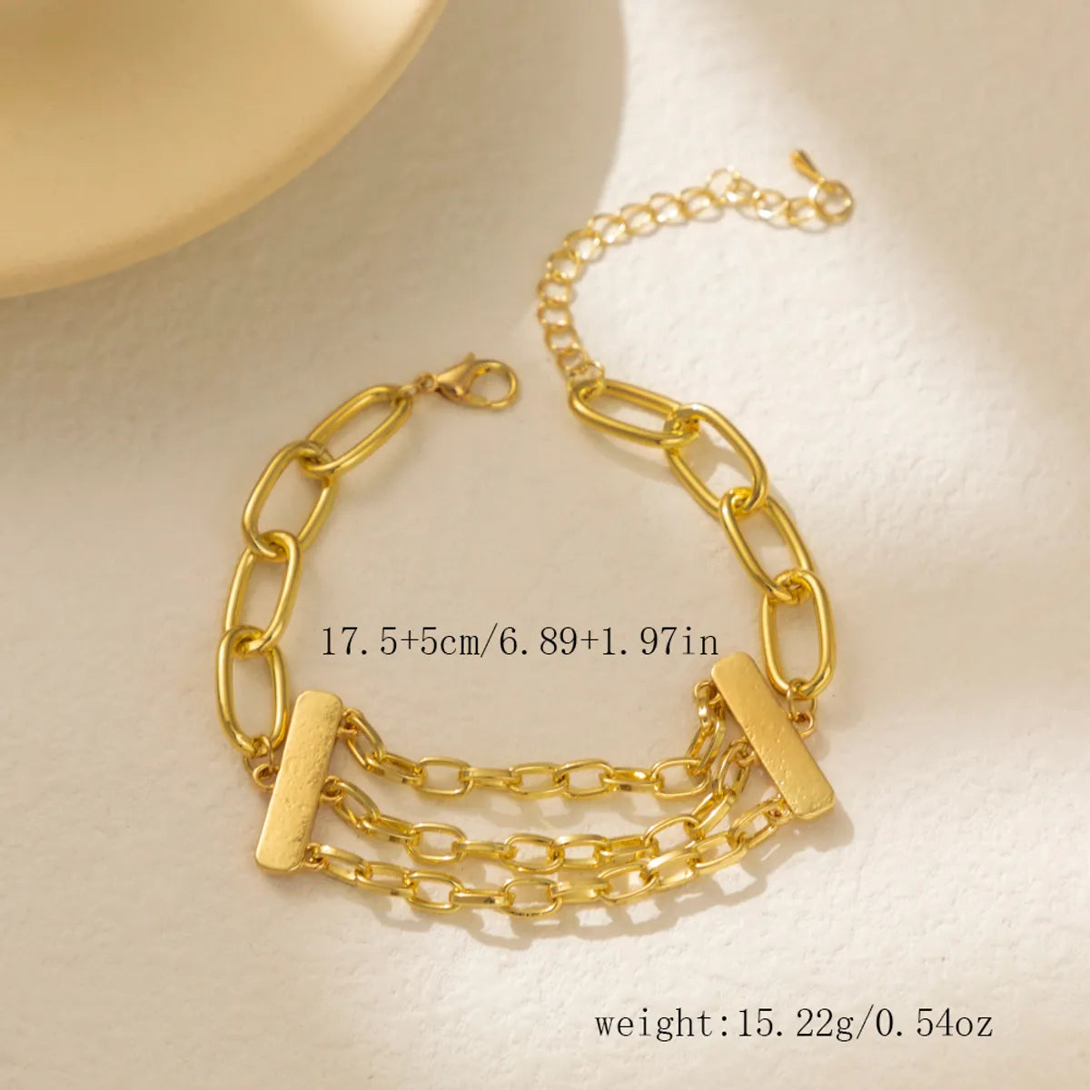 Simple Style Solid Color Alloy Chain Women's Bracelets