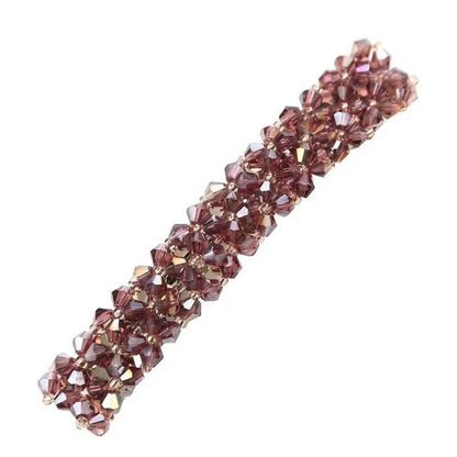 Simple Style Solid Color Alloy Inlay Rhinestones Hair Clip 1 Piece